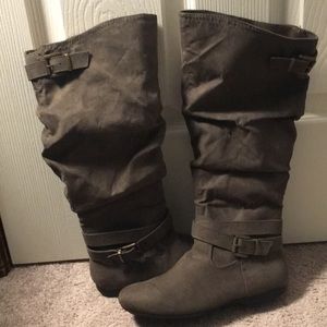 Olive green boots